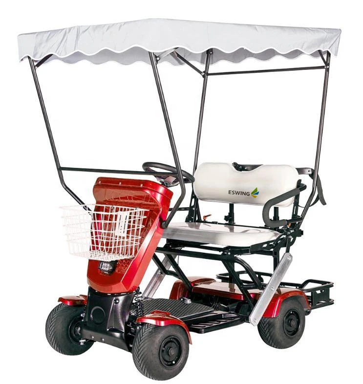 Factory Price Drive 2000W Folding 4-Wheel Two Seat Electric Cart 40km Range 60V Battery High-Tensile Steel Intelligent