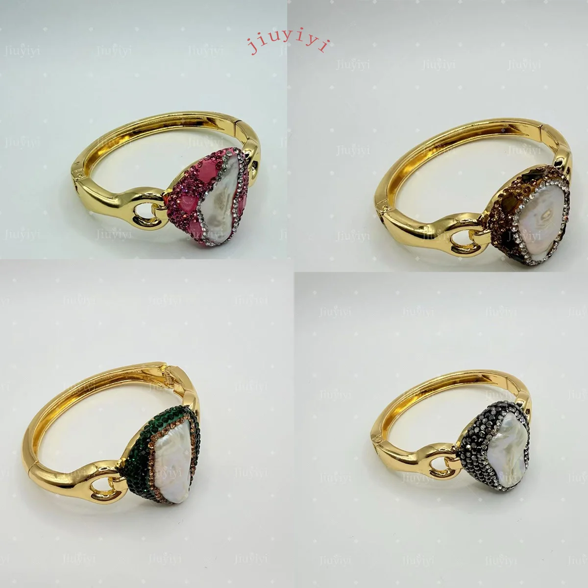 

Новый S925 2025 г. Персонализированный привлекательный! Серия избранных красочных драгоценных камней и жемчужно-золотых браслетов, модная и классическая