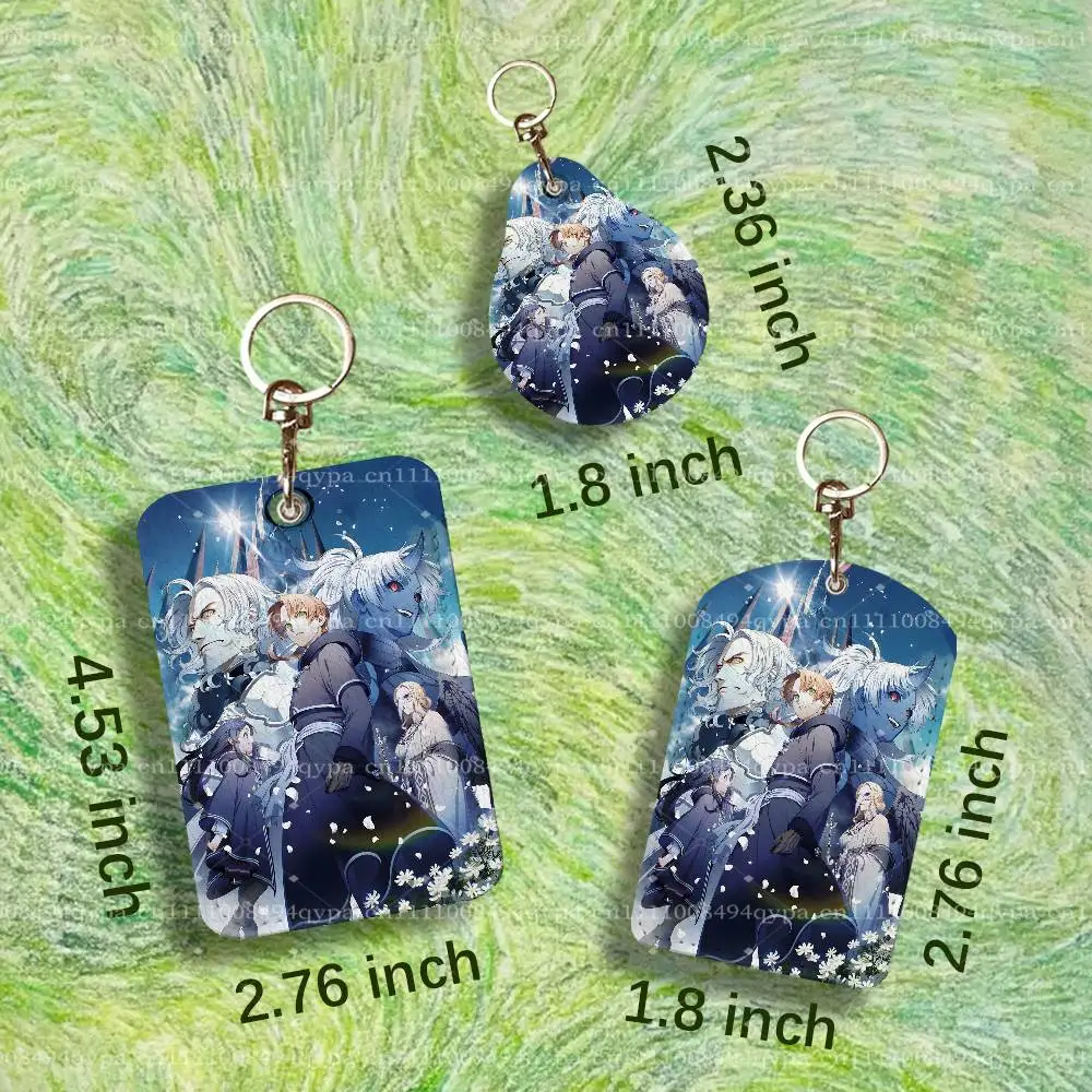 M-Mushoku Anime Tensei Keychain Card Holder Leather Keeps ID Cash Keys Cards Ready for Work, School, Travel Daily Errands