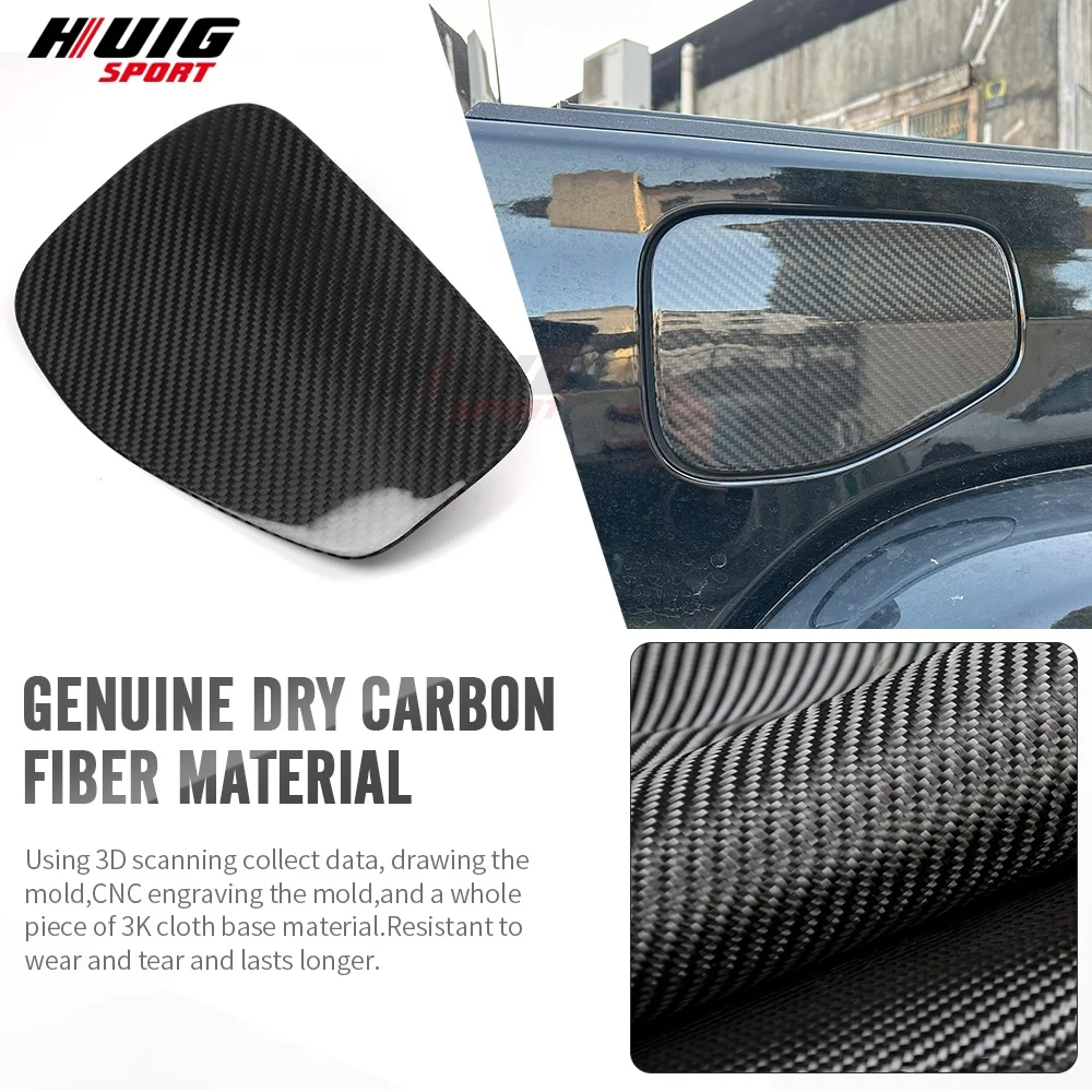 Dry Carbon Fiber Car Fuel Tank Oil Gap Protective Trim For Jeep Gladiator JT Mojave Rubicon Willys 2020 Up Exterior Accessories - view 6