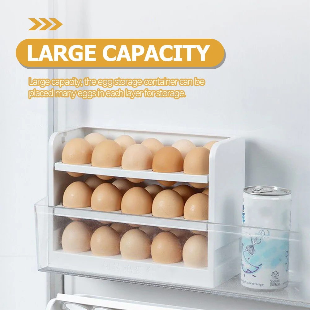 

Egg Storage Container Large Capacity Multi-Layer Refrigerator Organizer For Kitchen Fridge Freezer Egg Holder Rack Box