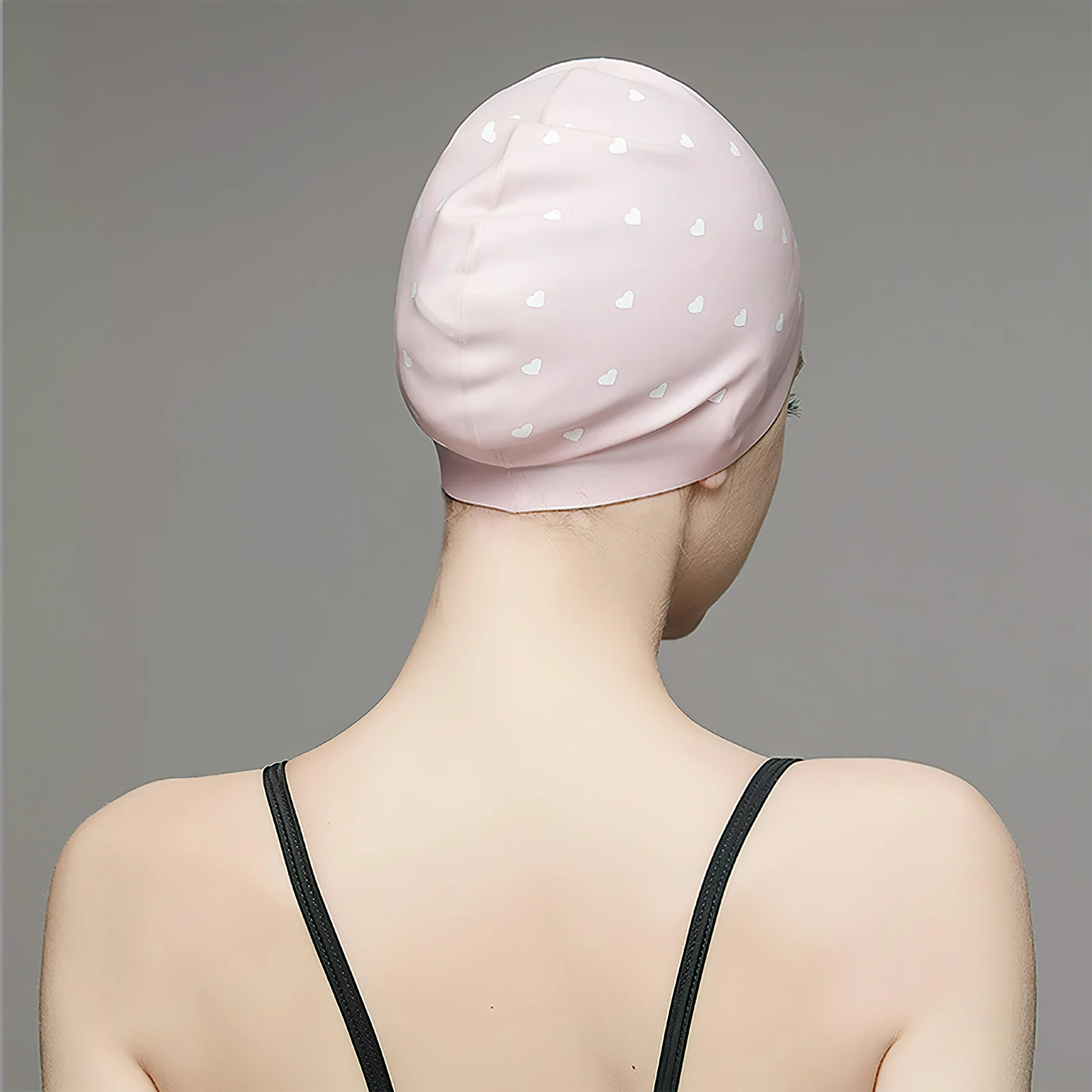 

1pcs Waterproof Silicone Swimming Cap Unisex Elastic Chlorine Resistant Large Comfortable Easy Wear Hair Pool Swim Hat