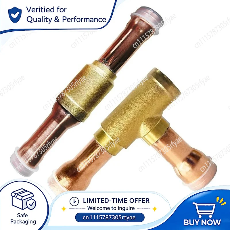 Piston Check Valve for Air Conditioner & Heat Pump, Straight/Right Angle Type, Replacement for Diaphragm Check Valve
