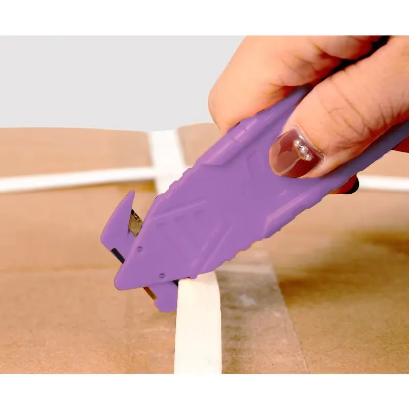 Safety Box Cutter Knife Of Recessed Concealed Stainless Steel Blade, Package Opener Plastic Cutter For Box, Carton,1pcs