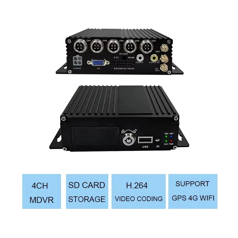 Fleet Tracking Systems SD Card 4ch MDVR 4g GPS WIFI Mobile Digital Video Recorder Mobile Dvr