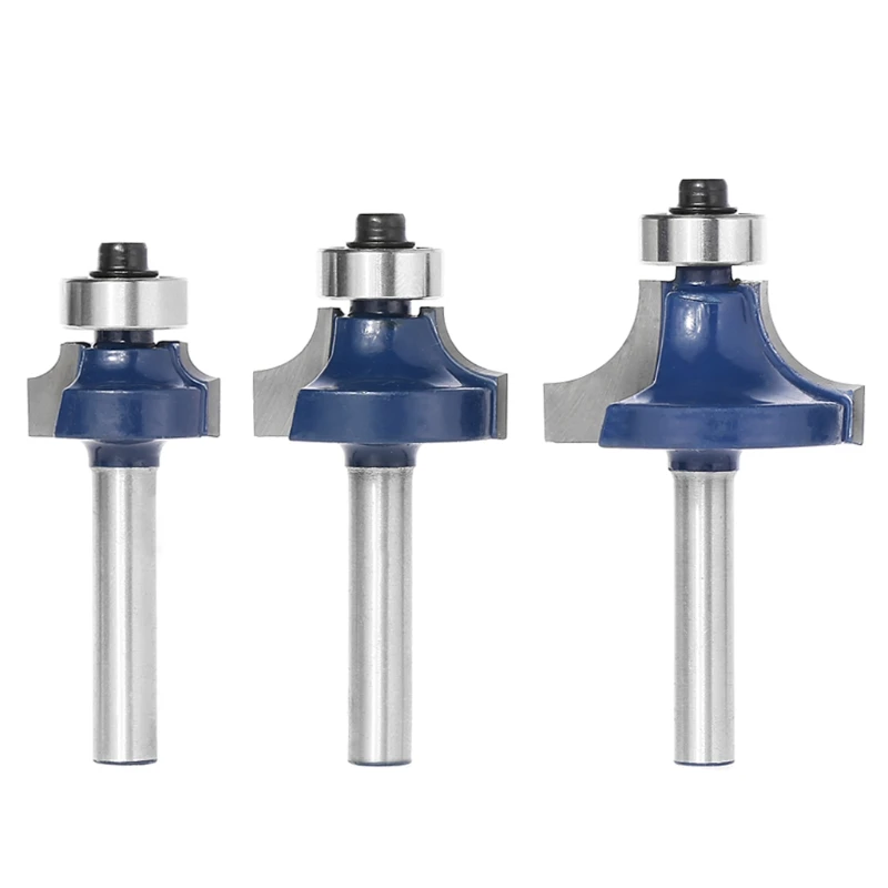 

A2UD 3 шт. Радиус 1/4 дюйма, круглый хвостовик, набор фрез для кромки бисера для деревообработки