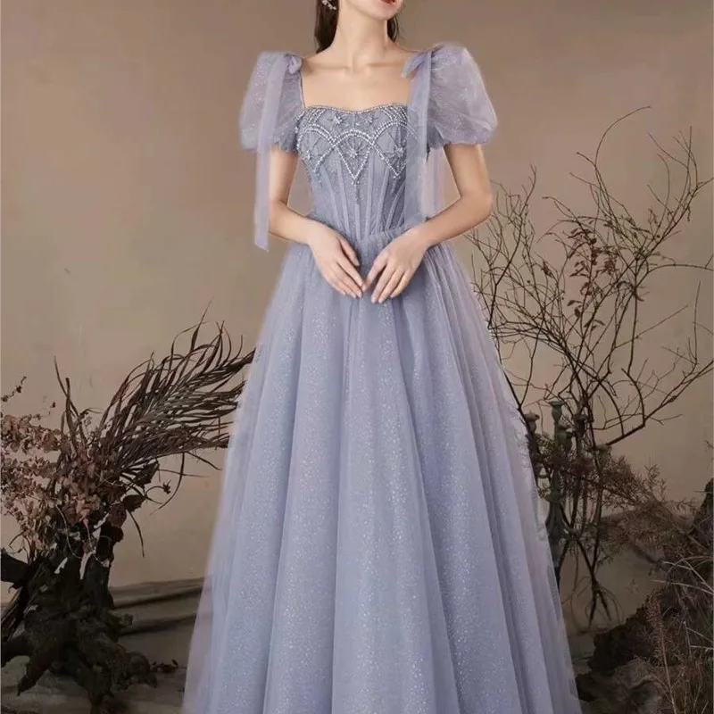 

Blue new Student Day Quinceanera Arts Exam host Fairy dress