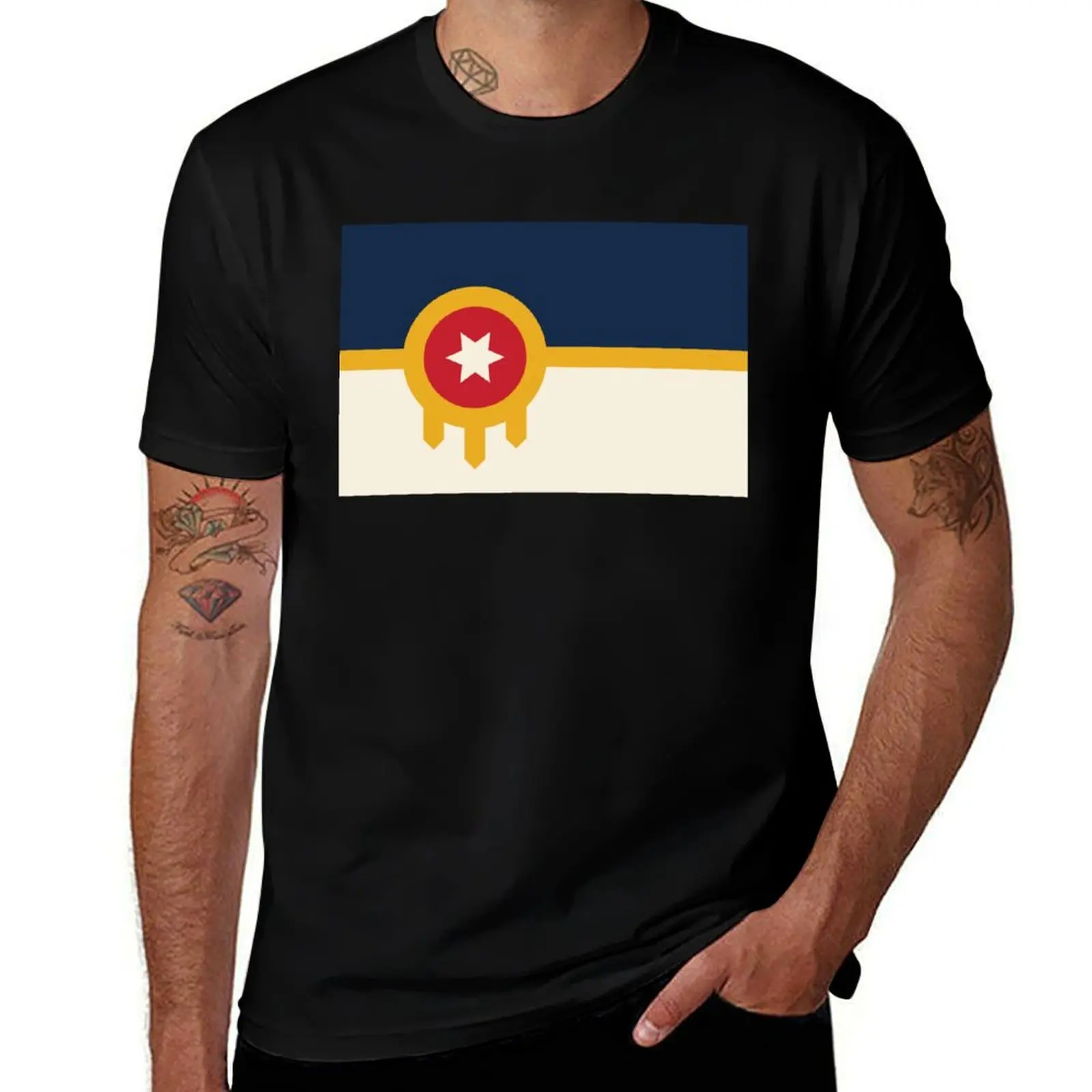Flag of Tulsa T-Shirt Casual Soft Cotton Short Sleeve Tee T-Shirt