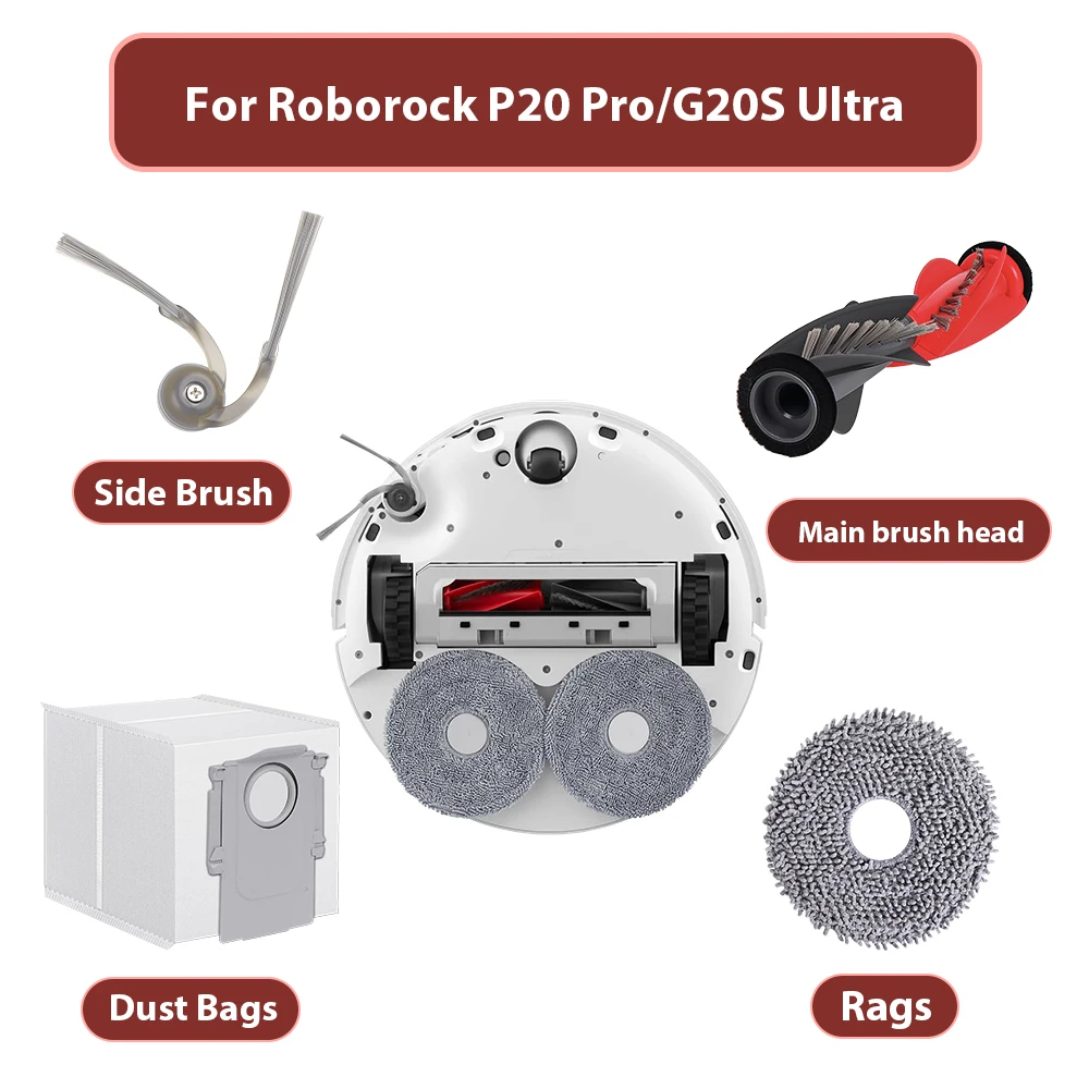 For Roborock Qrevo 5AE/Curv/CurvC/Curv S5X 5A1 5XC/Edge/EdgeC/Edge S5A 5V1 Vacuum Part Main Side Brush Filter Mop Bag Accessory