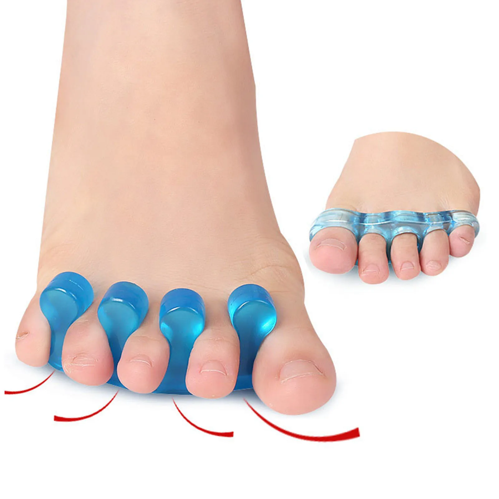 Silicone Bunion Corrector Restore Toes Stretcher Breathable Toe Spacers Wear Under Shoes Socks and Stockings