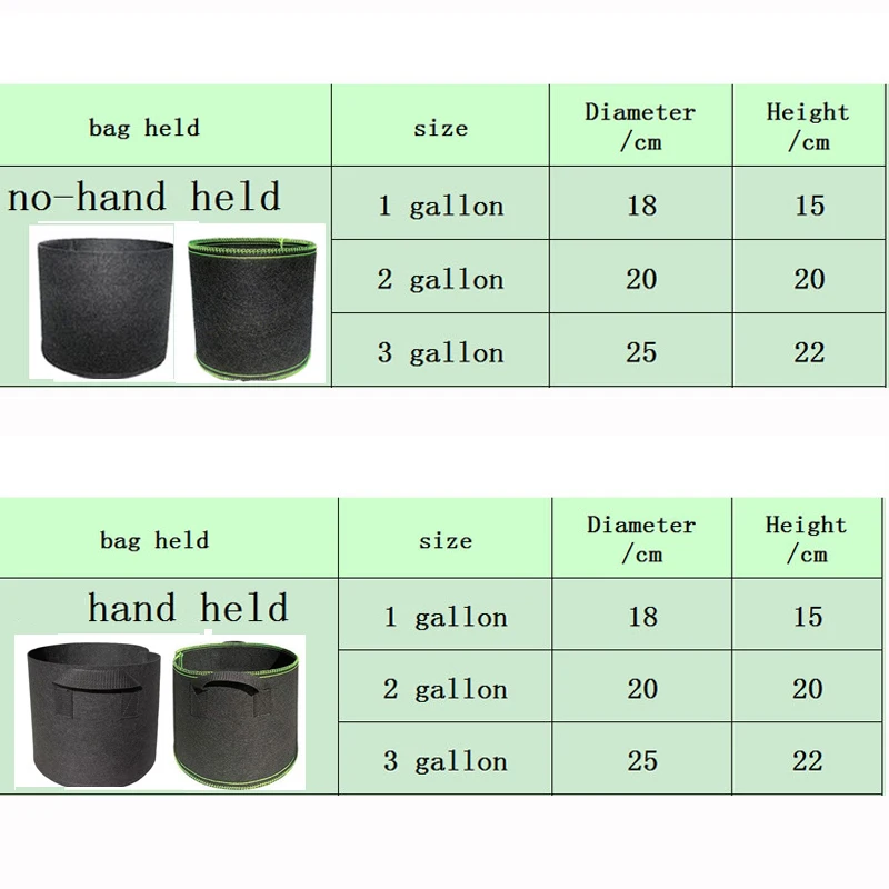 1 2 3 galonów roślin rosną torby doniczki dla hodowcy roślin włókniny przedszkole doniczki drzewo sadzenia wzrostu torba