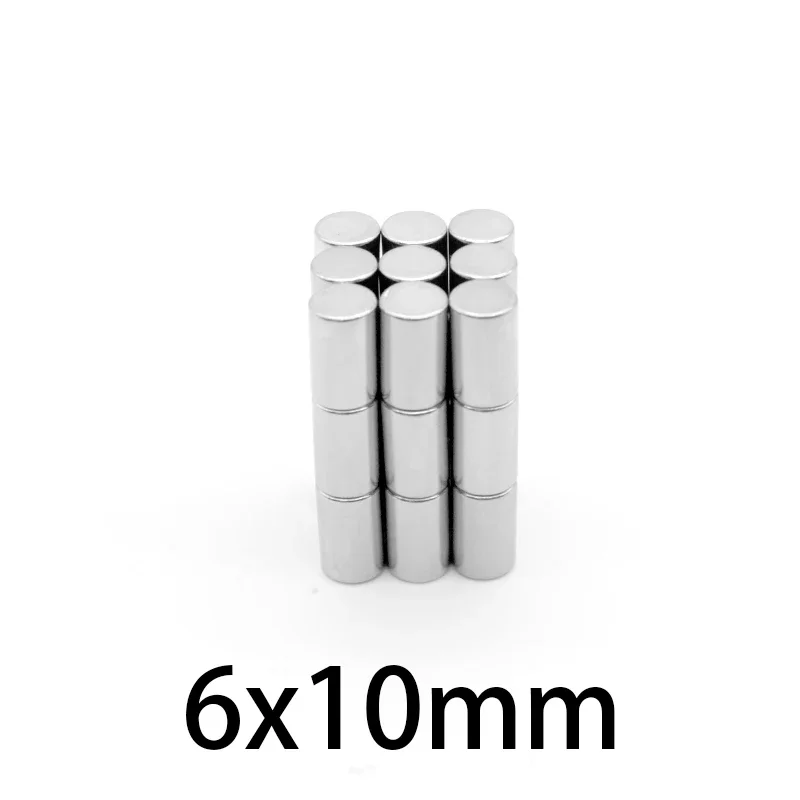 6x10mm Minor strong Search Magnet Diameter 6mm x 10mm Bulk Small Round Magnet 6*10mm Thinck Disc Neodymium Magnet 6*10