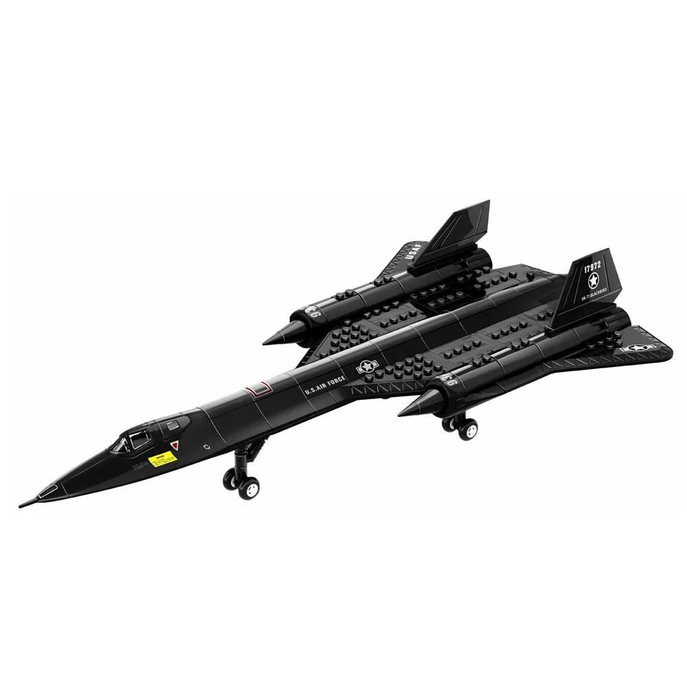 

Military US SR-71 Blackbird Reconnaissance Aircraft Block DIY 183Pcs Plane Building Brick Toy For Boy Children