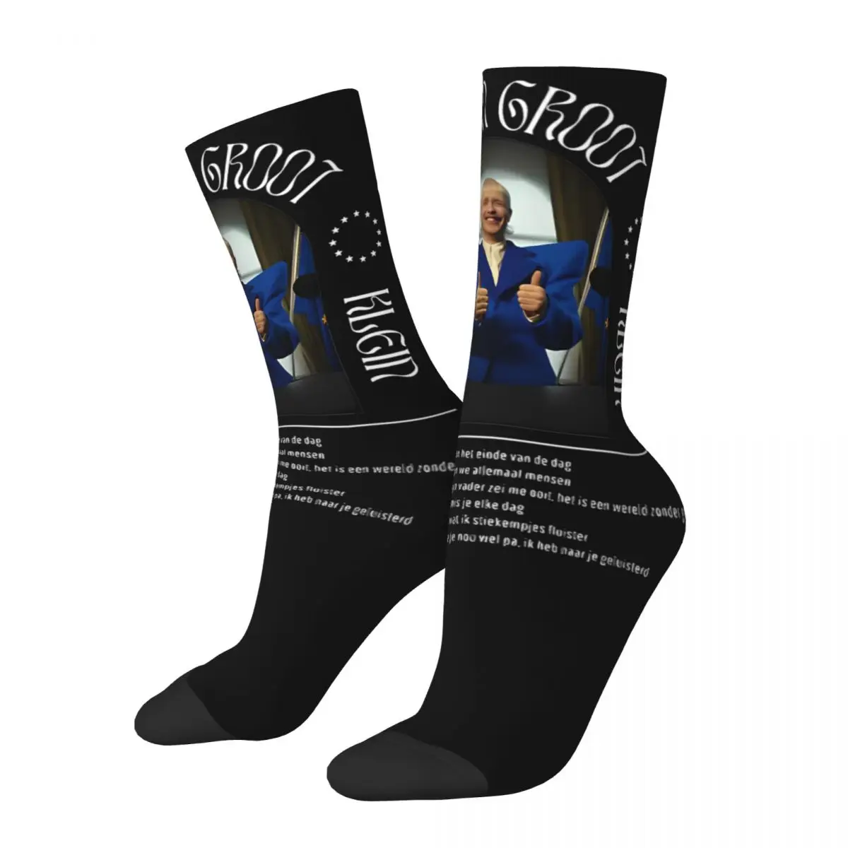 Joost Klein Droom Groot Europapa Socks Funny Stockings Winter Non-Slip Unisex Socks Breathable Graphic Cycling Socks