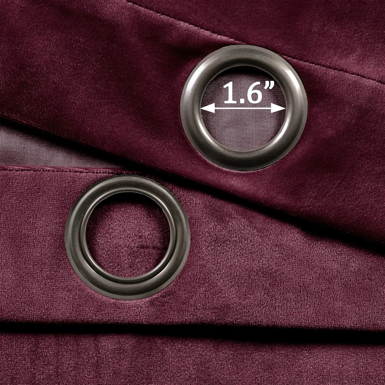 Tirai beludru Prima Set jendela filter cahaya blok warna untuk ruang keluarga, Ruang makan, kamar tidur, 95 inci L pasang Panel, Plum