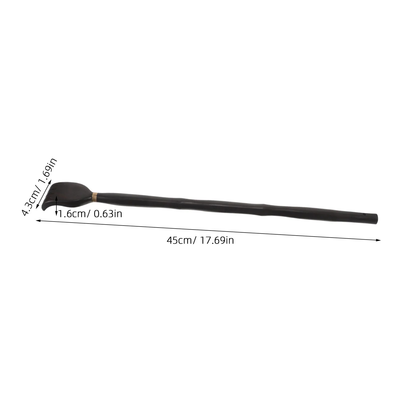 Wood Back Scratcher Wooden Handle 44Cm Ergonomic Curved Design for Lower Back Relief Portable Handheld Scratching Tool for Men