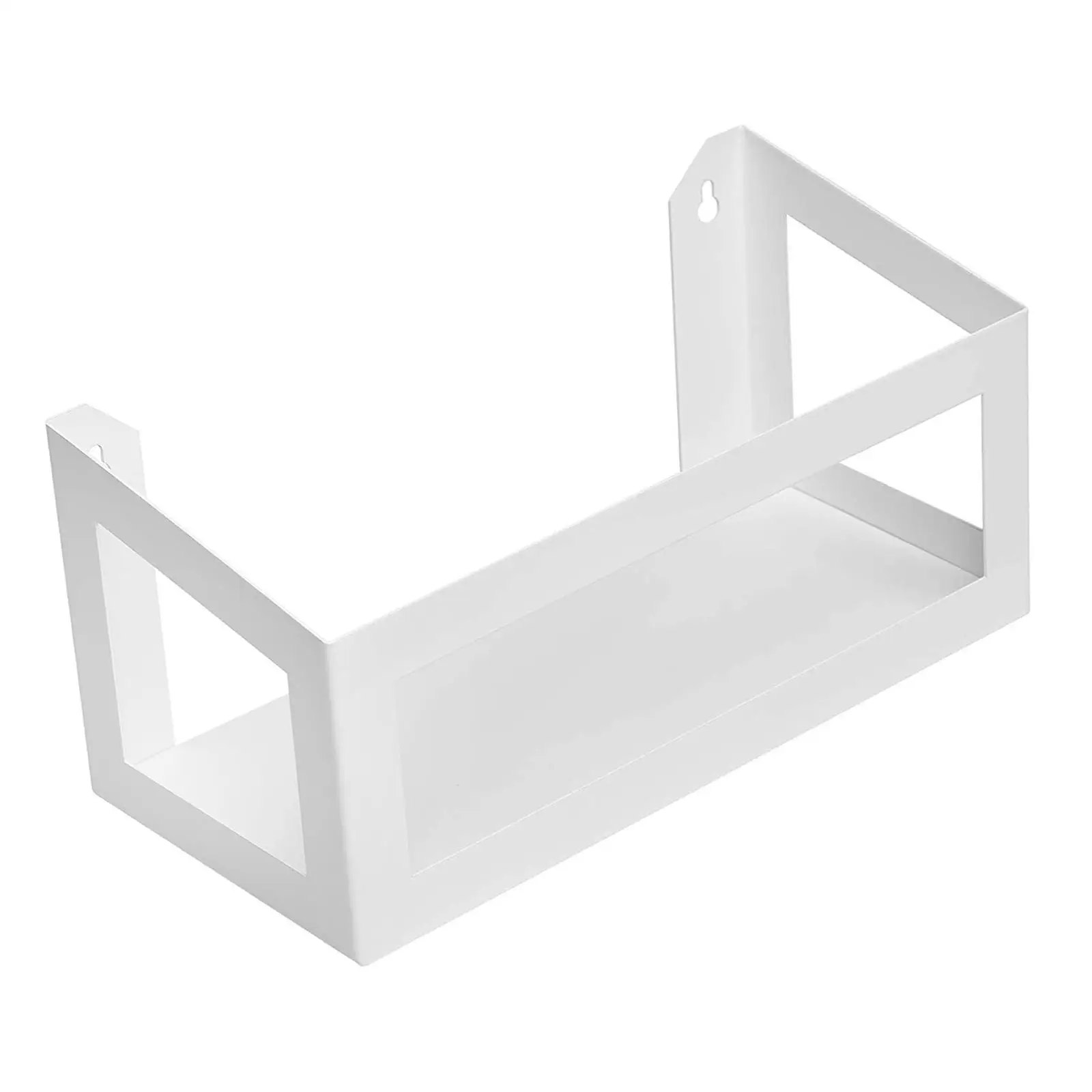 Records Storage Rack Wall Mount White Metal Vinyl Holder Display Shelf for Music Cds and Books Easy Access view 5