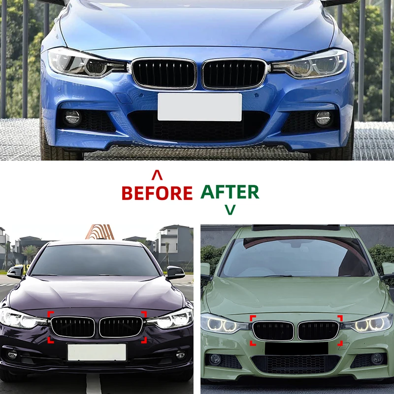 Car Front Grille for BMW 3 Series F30 F31 F35 2013-2018 With Led Tuning Radiator Air Intake Kidney Car Accessories Aftermarket