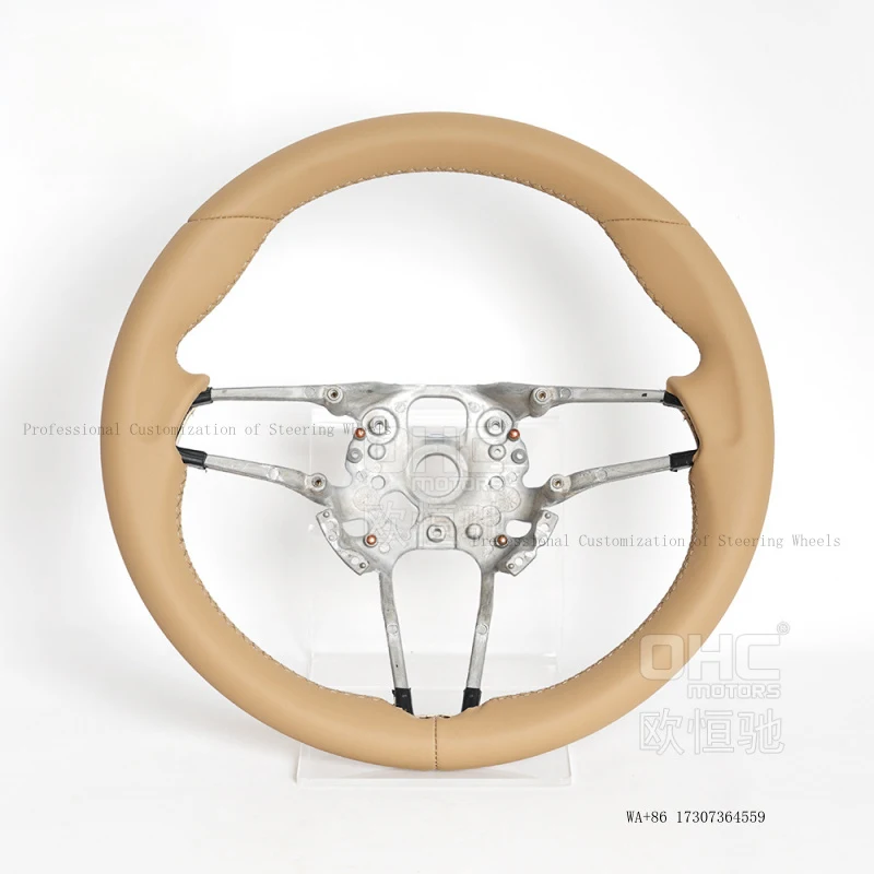 Hot Suitable for 18-21 Porsche 718 Starry Sky 832 modified and upgraded high-end Cayenne yellow car steering wheel
