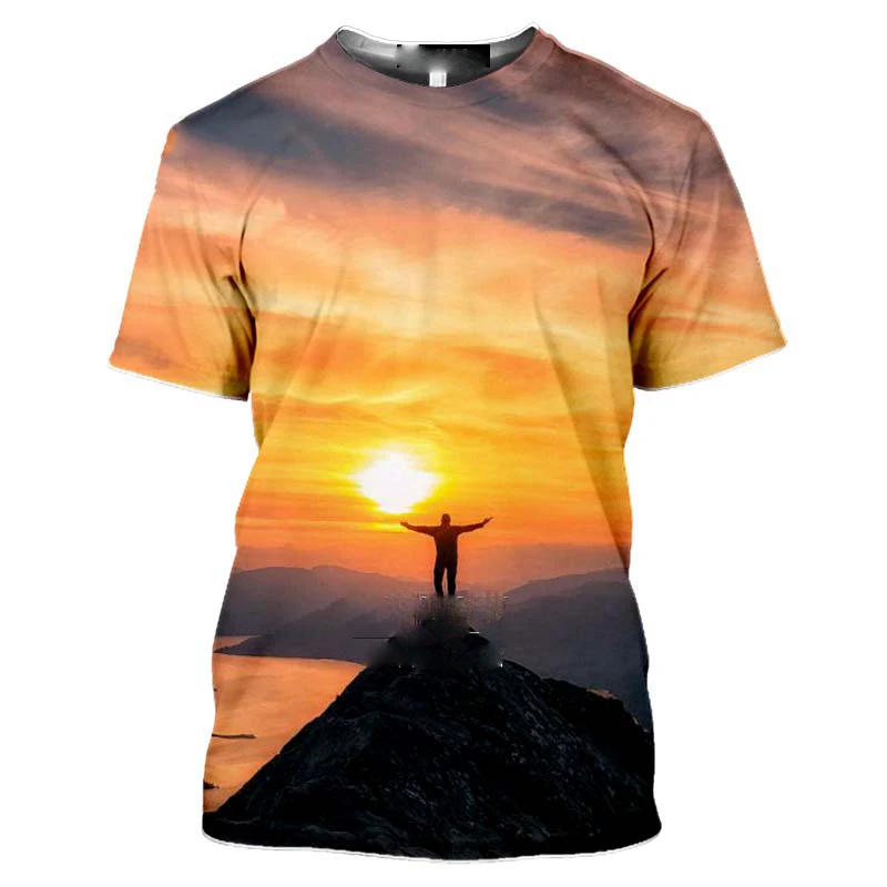 Outdoor Mountain Climbing Climber Hiking 3d Print Men\'s T-shirt Women T Shirt Men Summer Tees Casual Fitness Tops