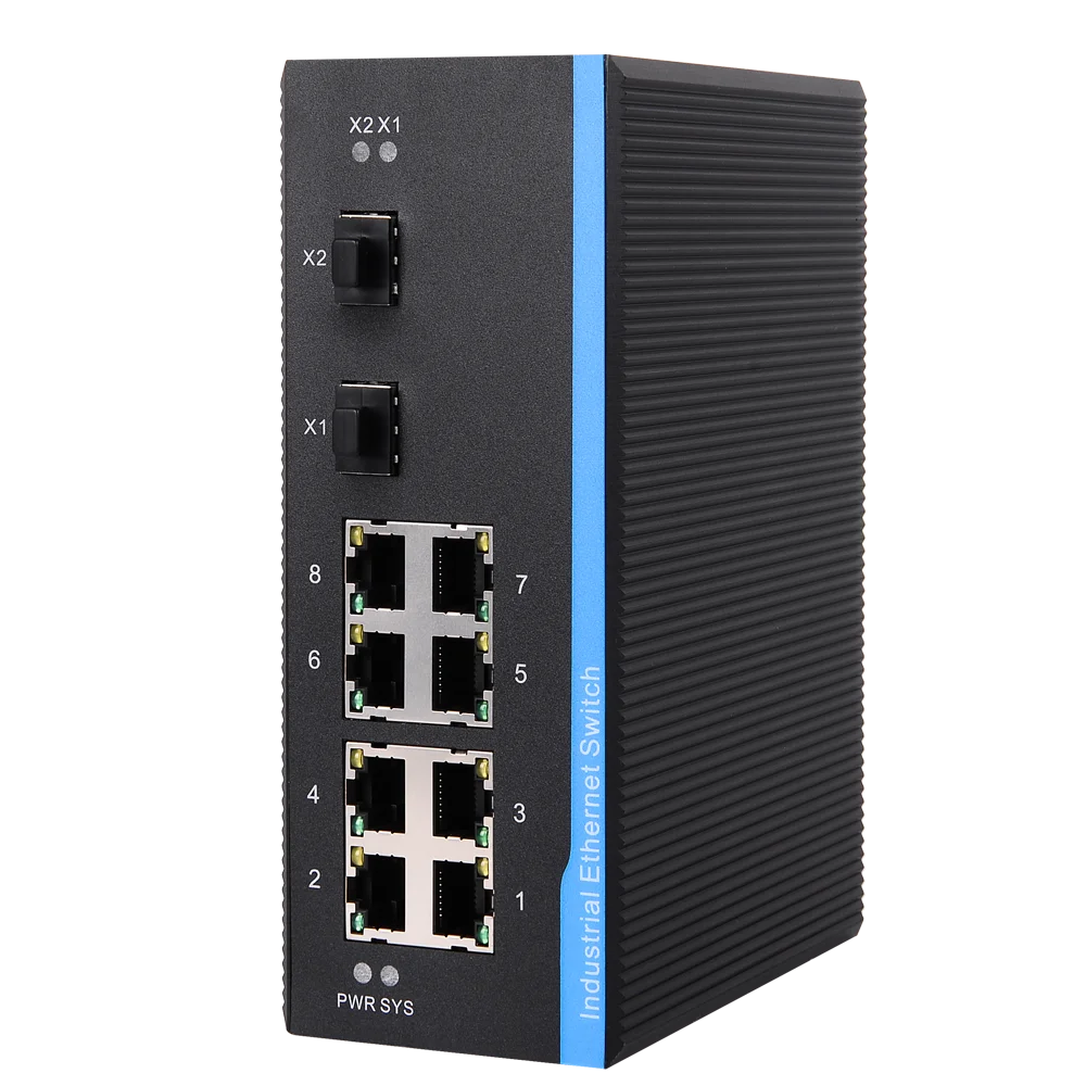 12v 24v 36v Gigabit 10 100 1000m 8 Port 10 Port Snmp Managed Switch Industrial Ethernet Network Switch Industrial Switch