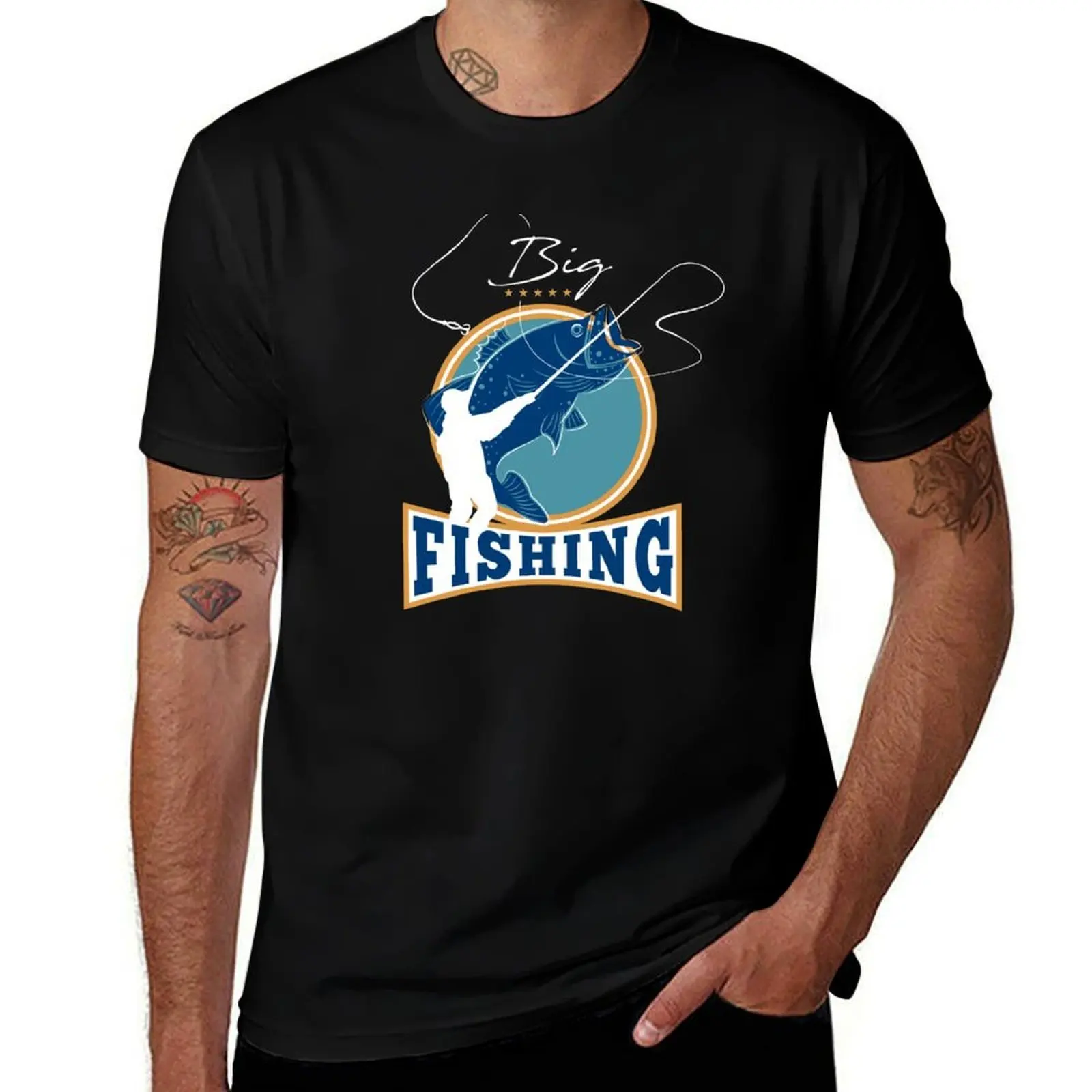 

Big Fishing Design Gift T-Shirt funny t shirts man anime t shirts for man T-Shirt