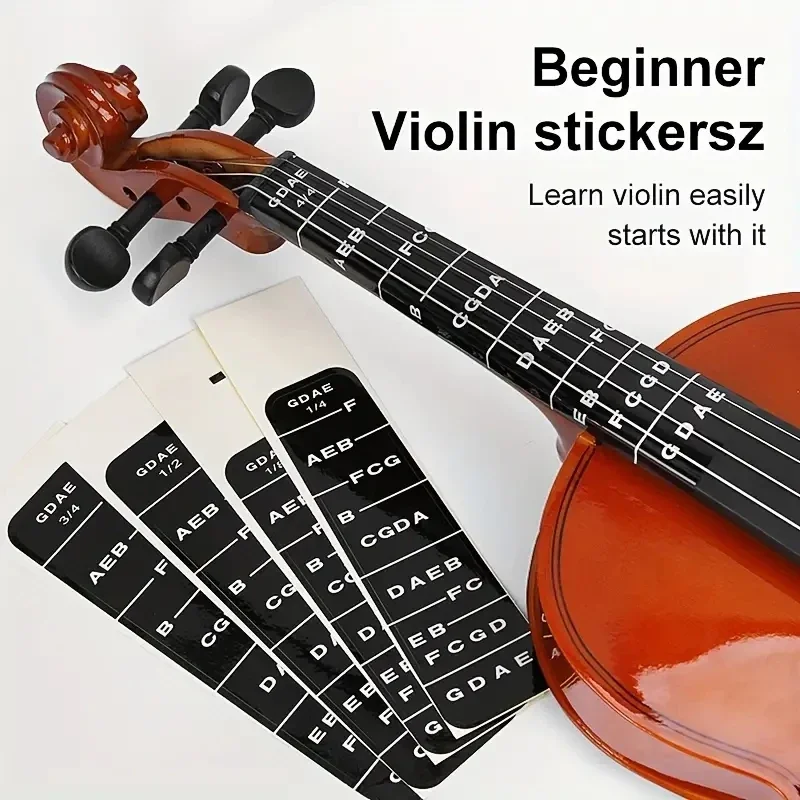 1/4 4/4 4/3 1/8 Violin scale stick bitmap scale without leaving glue beginner violin special sticker  1PC