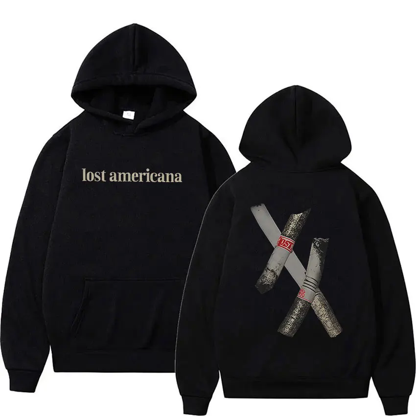 Moletom Rapper MGK Lost Americana Tour 2026 Masculino e Feminino Vintage Hip Hop Fashion Manga Longa Oversized Y2K Streetwear