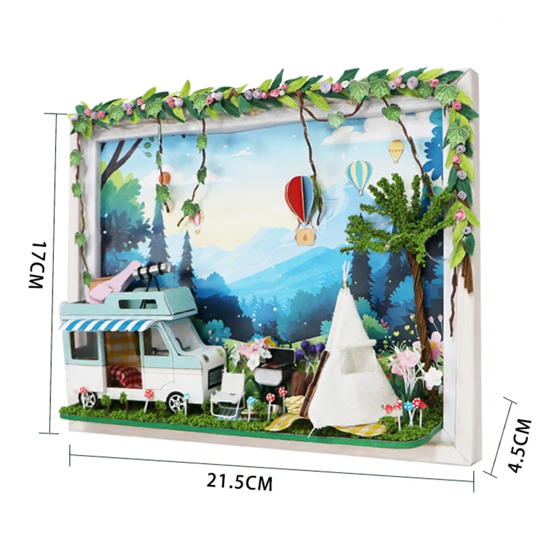 DIY Aspect Astrologie Fotolijsten Poppenhuizen Houten Miniatuur Model Kit 3D Puzzel Met Meubels voor Vrienden Verjaardagscadeau