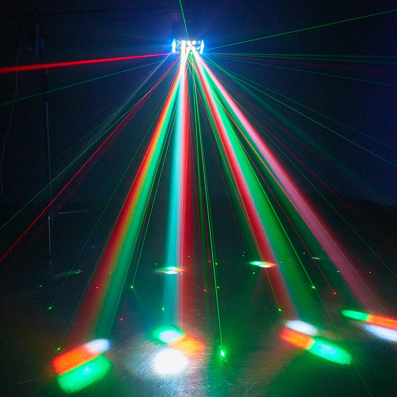 Led 50W Stage Disco Lamp Projection Party Ball Strobe Remote Control Voice RGB Christmas DJ Party Club Laser Show Lights