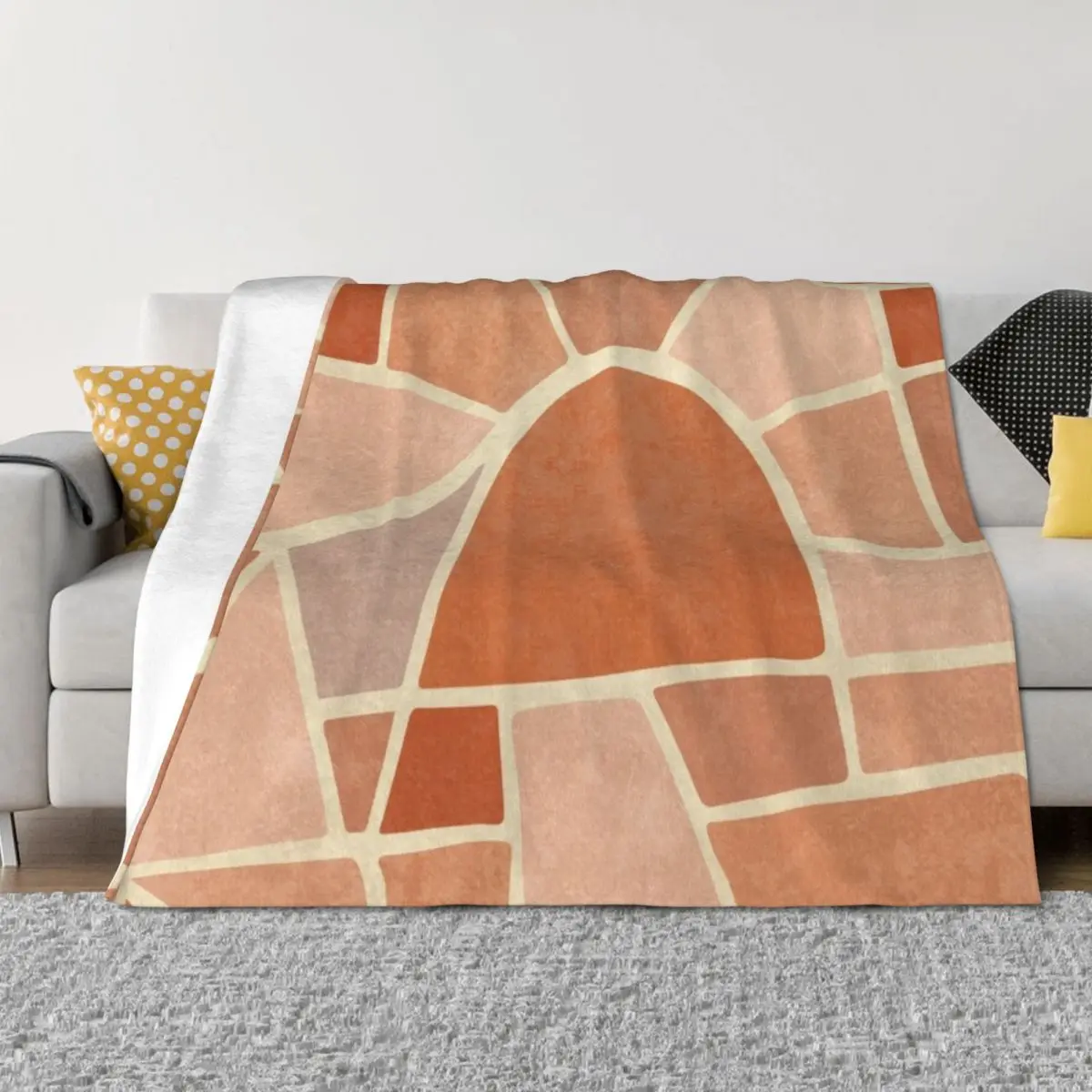 

Abstract earth tone shapes Throw Blanket Luxury Hairys Blankets For Baby Blankets