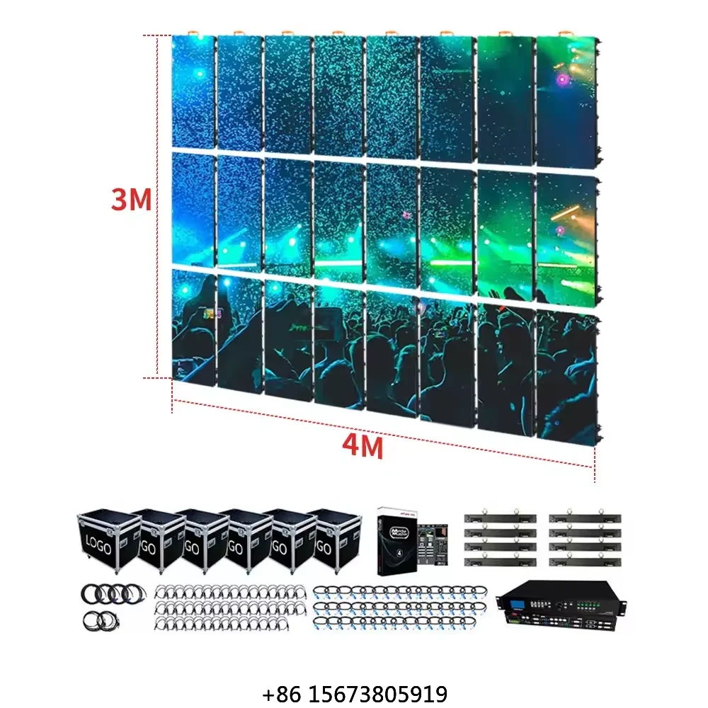 4m X  P3.9 DJ LED Pixel Screen Outdoor Waterproof Event Stage Background Rental LED Display Video Wall Panel