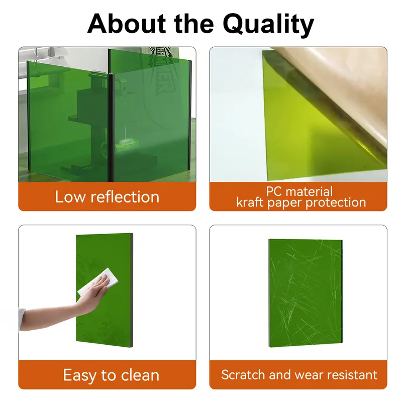 1064nm Industrial Laser Safety Protective Cover Laser Protection Sheet Eyes Protection for Laser Lenses Protect Window Shield CE - Image 3