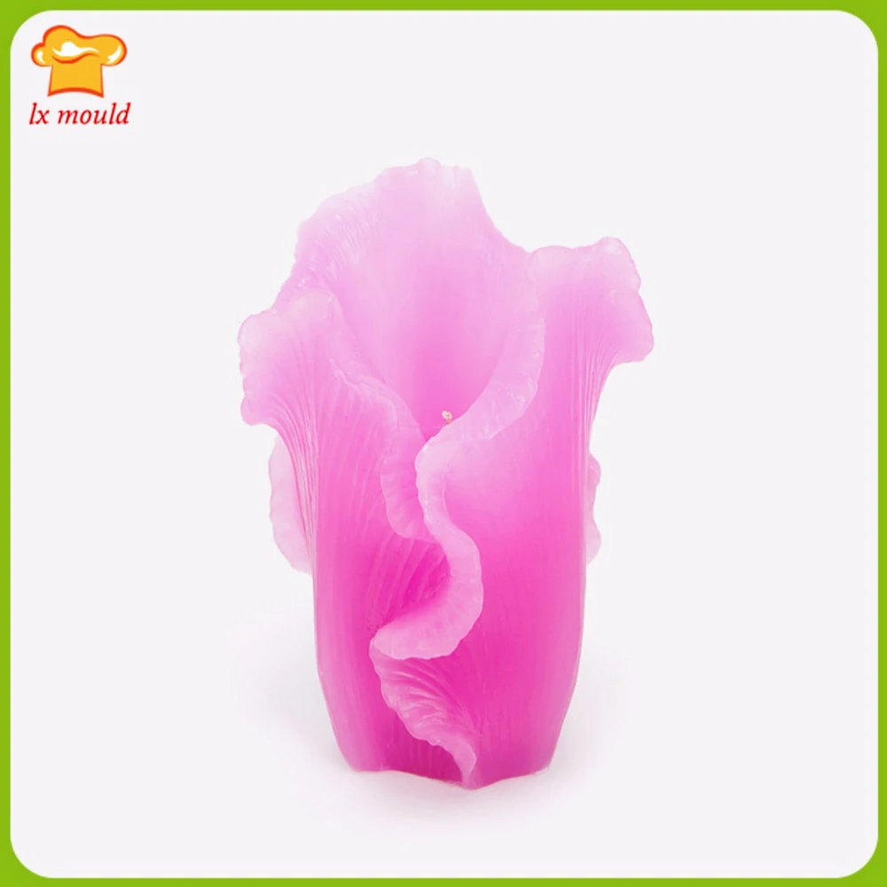 

LXYY 3D Flower Candle Silicone Mould Fondant Clay Handmade Soap DIY Food Grade Silicone Mold