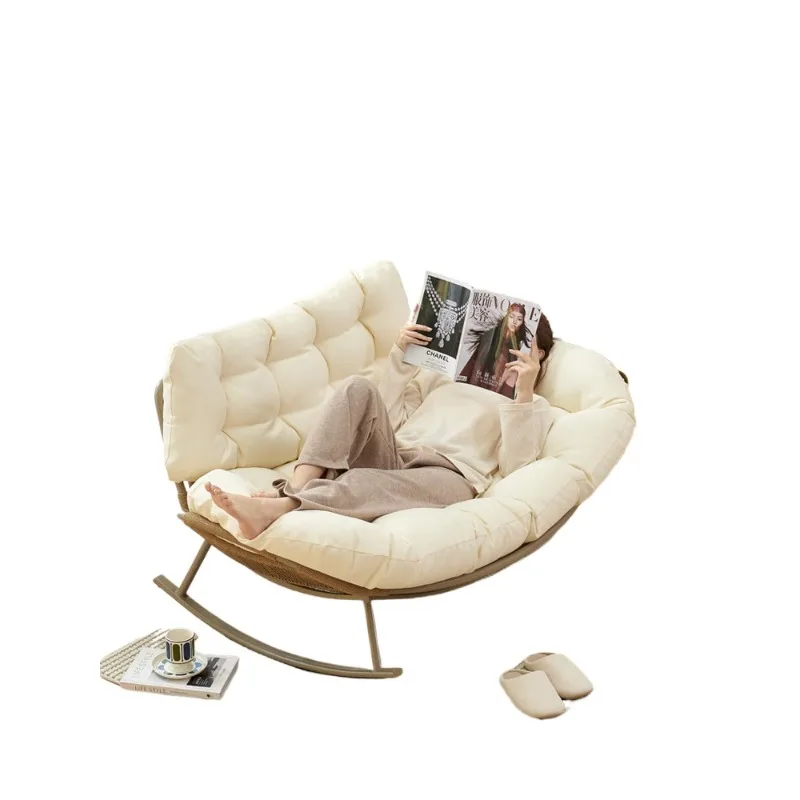 

Двойное кресло-качалка Cloud, большое раскладное кресло для взрослых, для сна, для балкона, уличное, из ротанга, домашний диван для отдыха