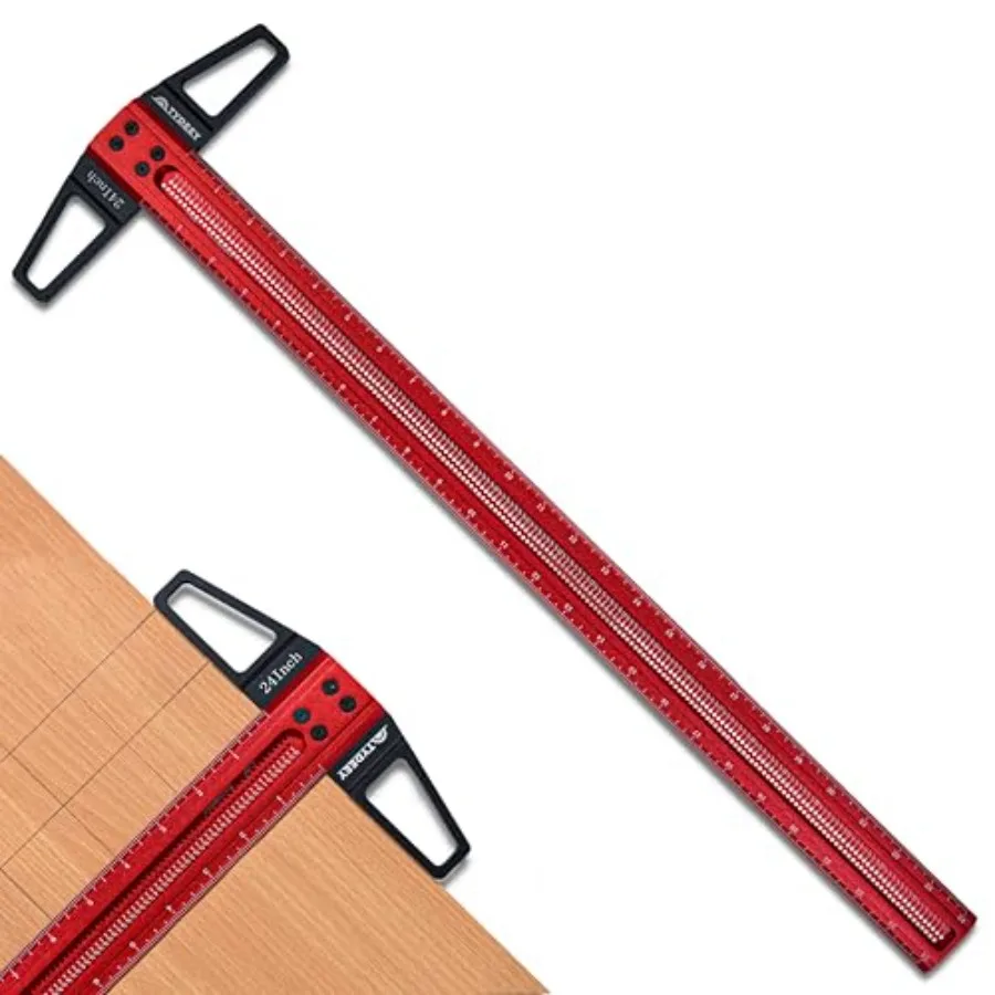 

12 31 Ultra-Precision Woodworkg Scriber T-Square Ruler Measurg and Layout Tool T Type Wood Alumum Square Rulers for Architect a