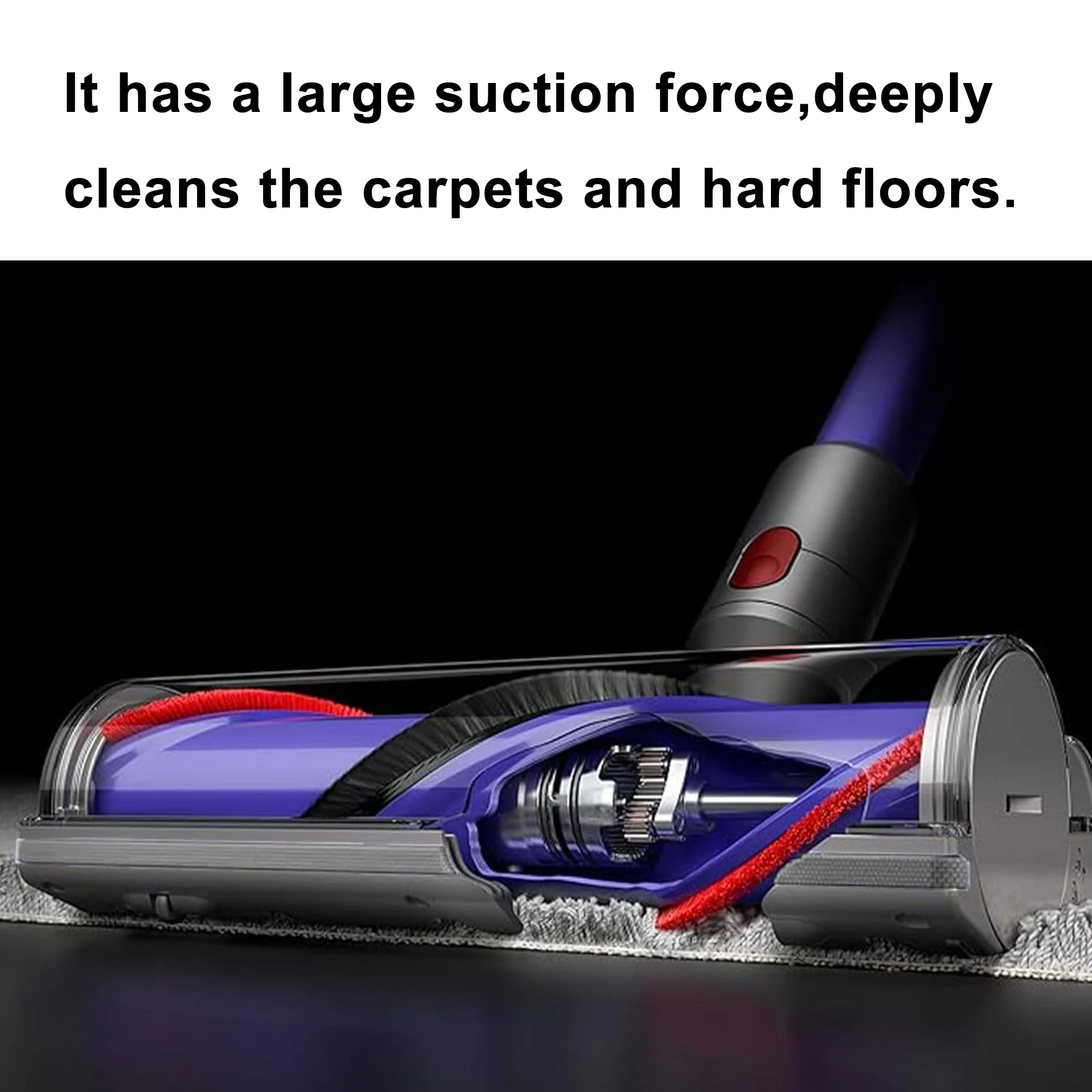 رأس مكنسة كهربائية سريعة التحرير، متوافقة مع Dys0n V15 V7 V8 V10 V11 نماذج مطلة للحيوانات المكنسة الكهربائية لرفق سجاد الأرضيات الصلبة