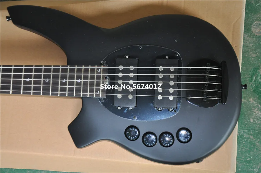 Factory direct 5 string active pickup electric bass matte black bass guitar left hand can be customized for free shipping