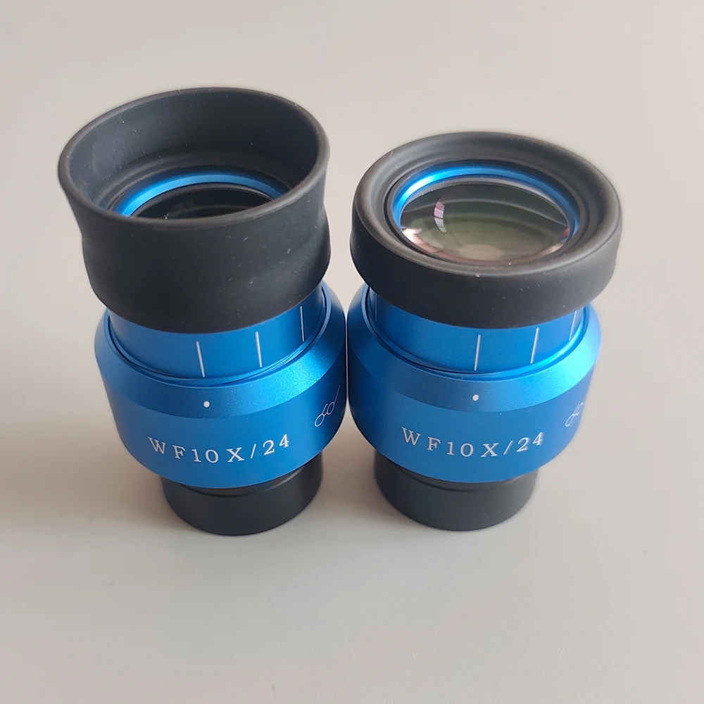 1 шт., 2 шт., WF10X/24 мм, широкий полевой окуляр для микроскопа, диаметр 30 мм, регулируемый для стерео бинокулярного тринокулярного микроскопа
