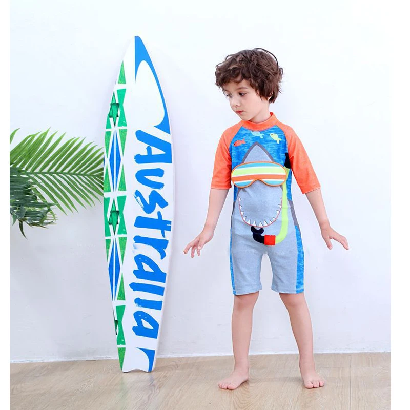 Summer Children's Swimsuit Boys Dinosaur UV Baby Bathing Suit Boy Kid One Piece Swimming Suit Toddler Boy Swimsuit Baby Swimwear