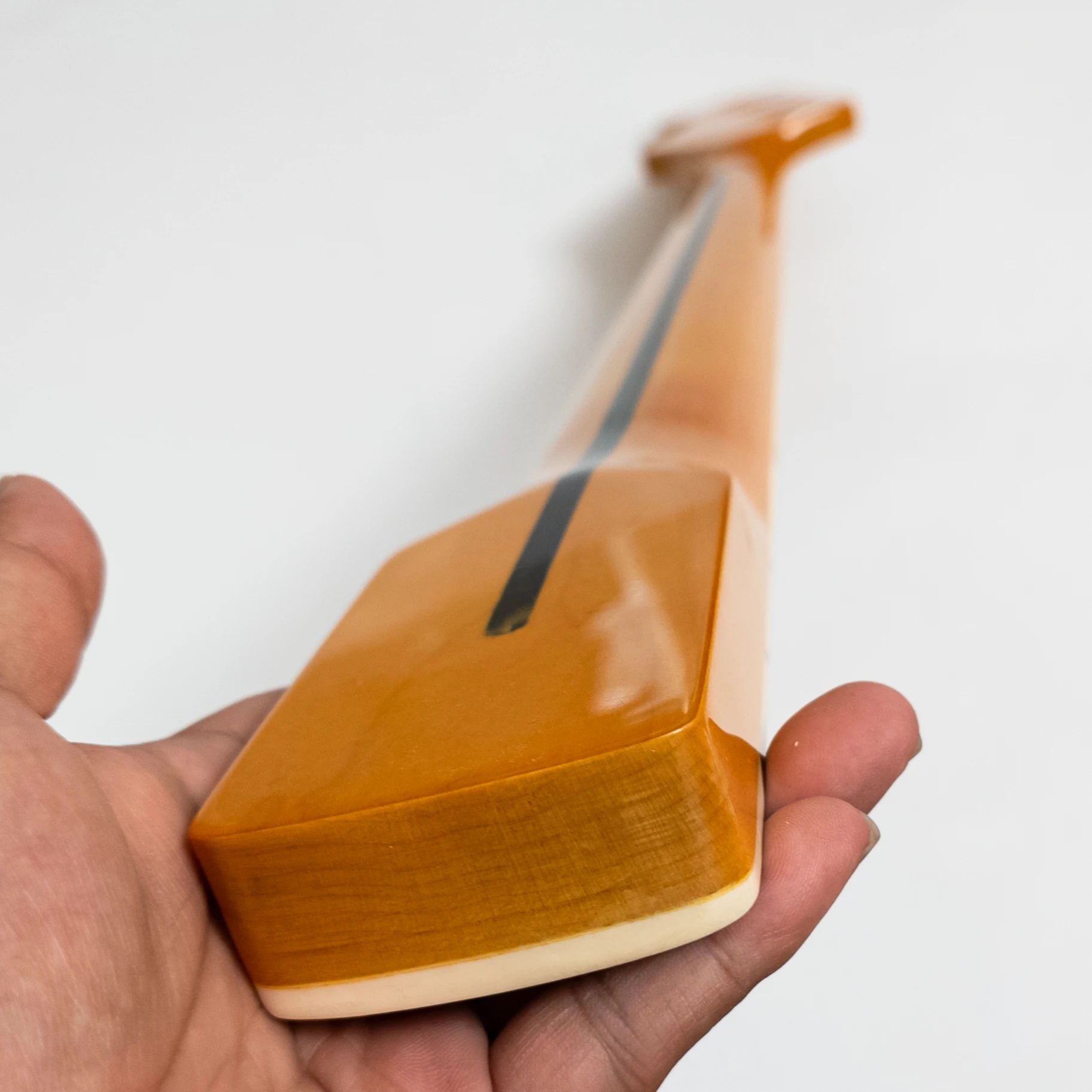 4 String Bass Guitar Neck Yellow Maple Rosewood Fingerboard 20 Frets Stainless Steel  Frets Bone Nut view 6