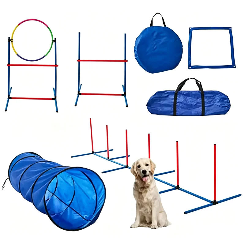 Pet Supplies Dog Trainer Dog Agility Training Kit Dog Obstacle Course Introductory Game Kit Jump Bar