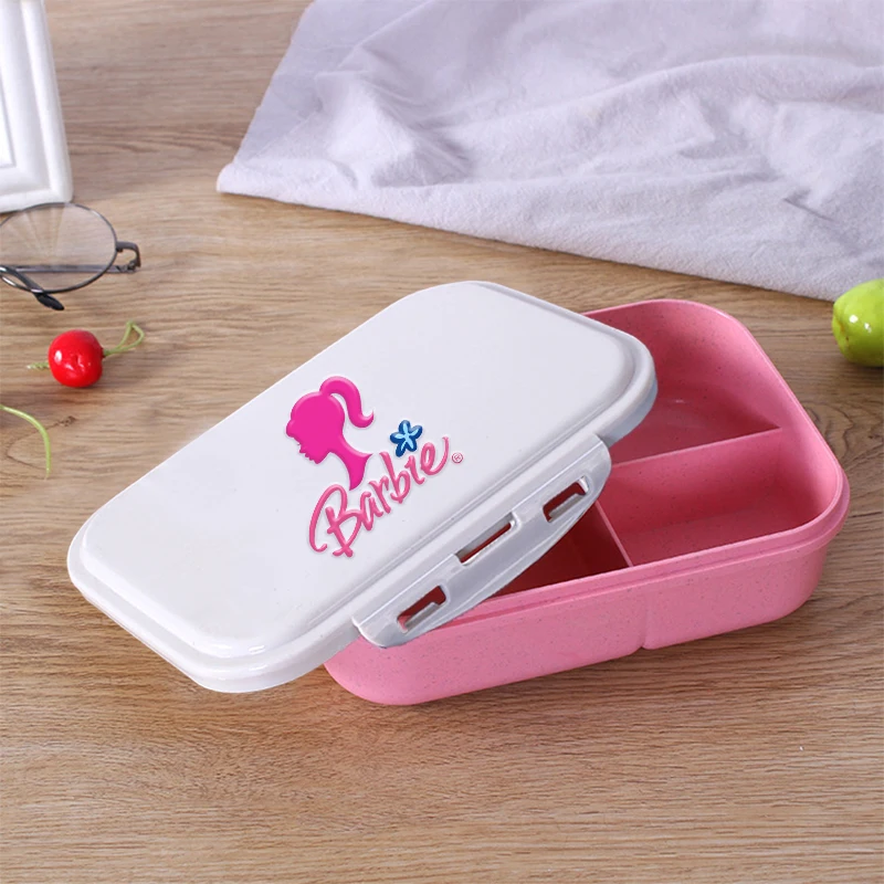 

Barbied Lunch Box Kawaii Girl baby Portable Bento Boxs Student Hermetic Food Crisper Single Layer Capacity Kids picnic box Gift