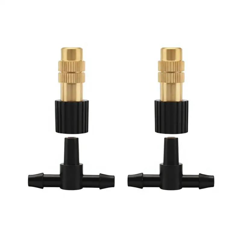 Brass Misting Spray Nozzles Adjustable Rustproof for Commercial Garden Irrigation Plant Watering Outdoor Cooling