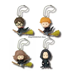 Original Harry Potter Magicdi Broom Pendant Gashapon Toy Hermione Ron Malfoy Capsule Action Figure Model Toys Kids Gift