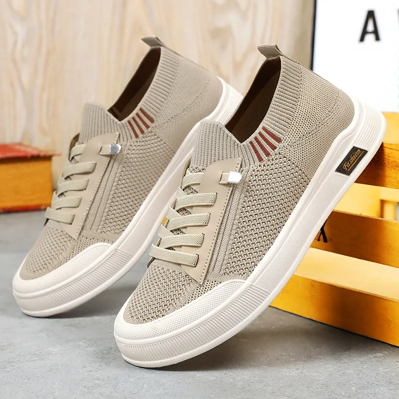 New Summer Men's Shoes Fashionable Shallow Sneakers Versatile Casual Shoes Breathable and Non-smelly Men's Shoes Low Helper