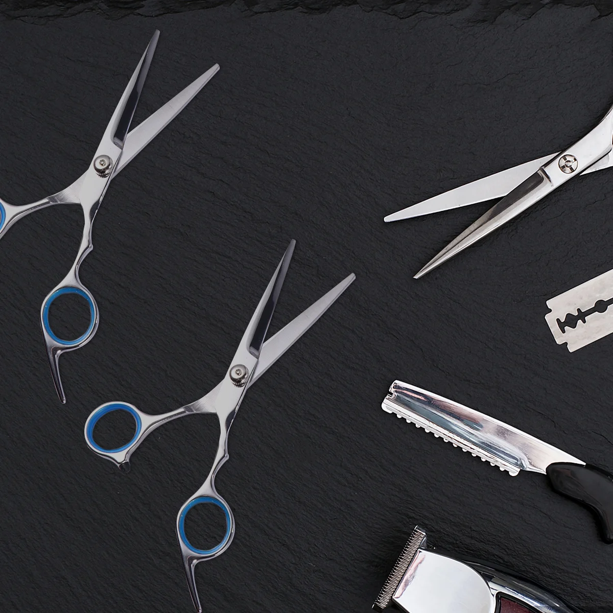 

7Pcs Barber Scissor Set Professional Hair Cutting Accessories for Home and Salon Use Hairdressing Scissors Haircut Tools