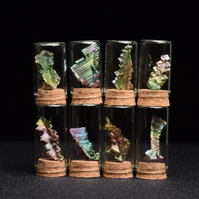 Natural Bismuth Crystal Metal Crystal Element Ore Rough Stone Home Decors Teaching Materials Raw Mineral for Education