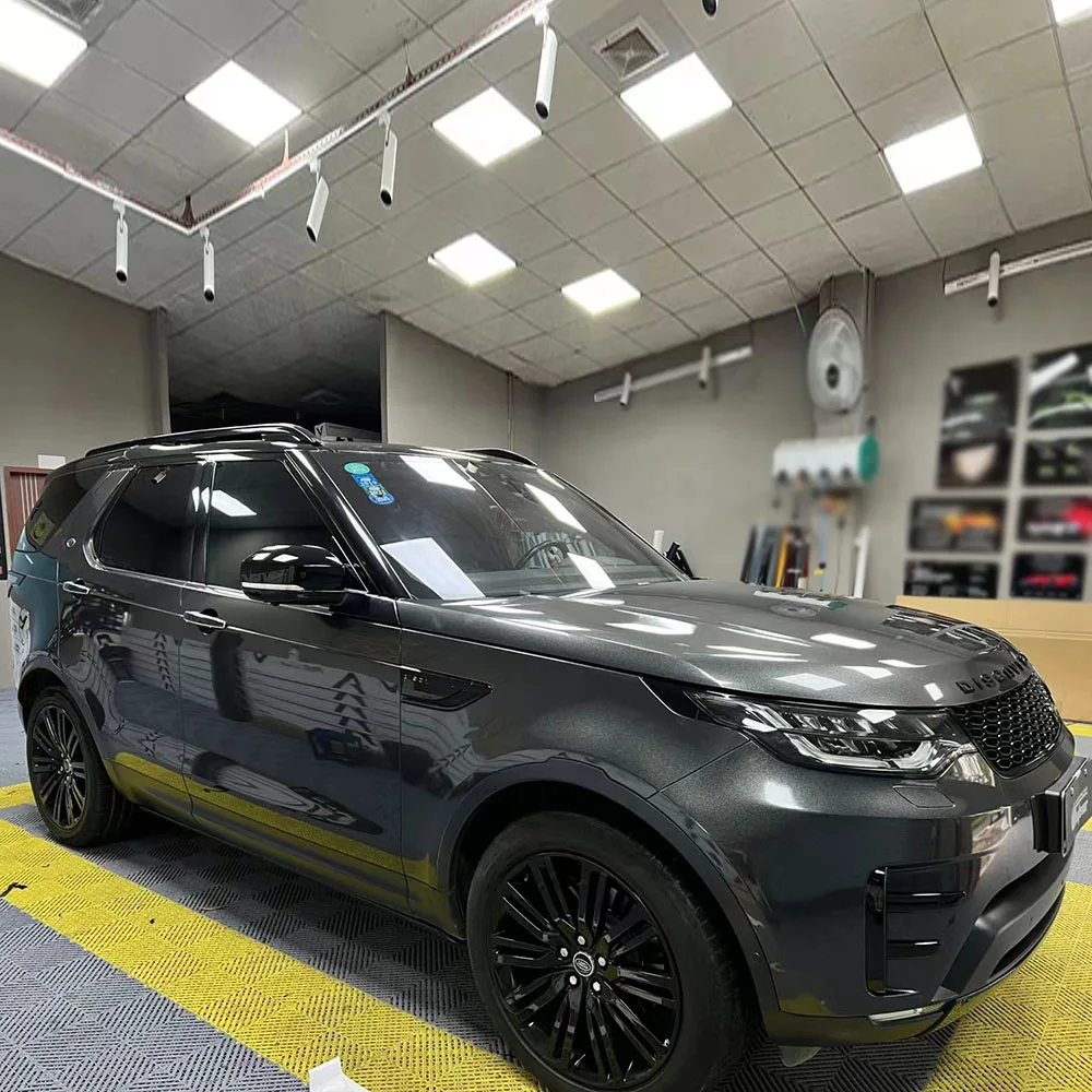 

5x56ft глянцевые тяжелые металлические графитовые серые автомобильные наклейки с пластиковым покрытием для автомобилей - наклейка на автомобиль