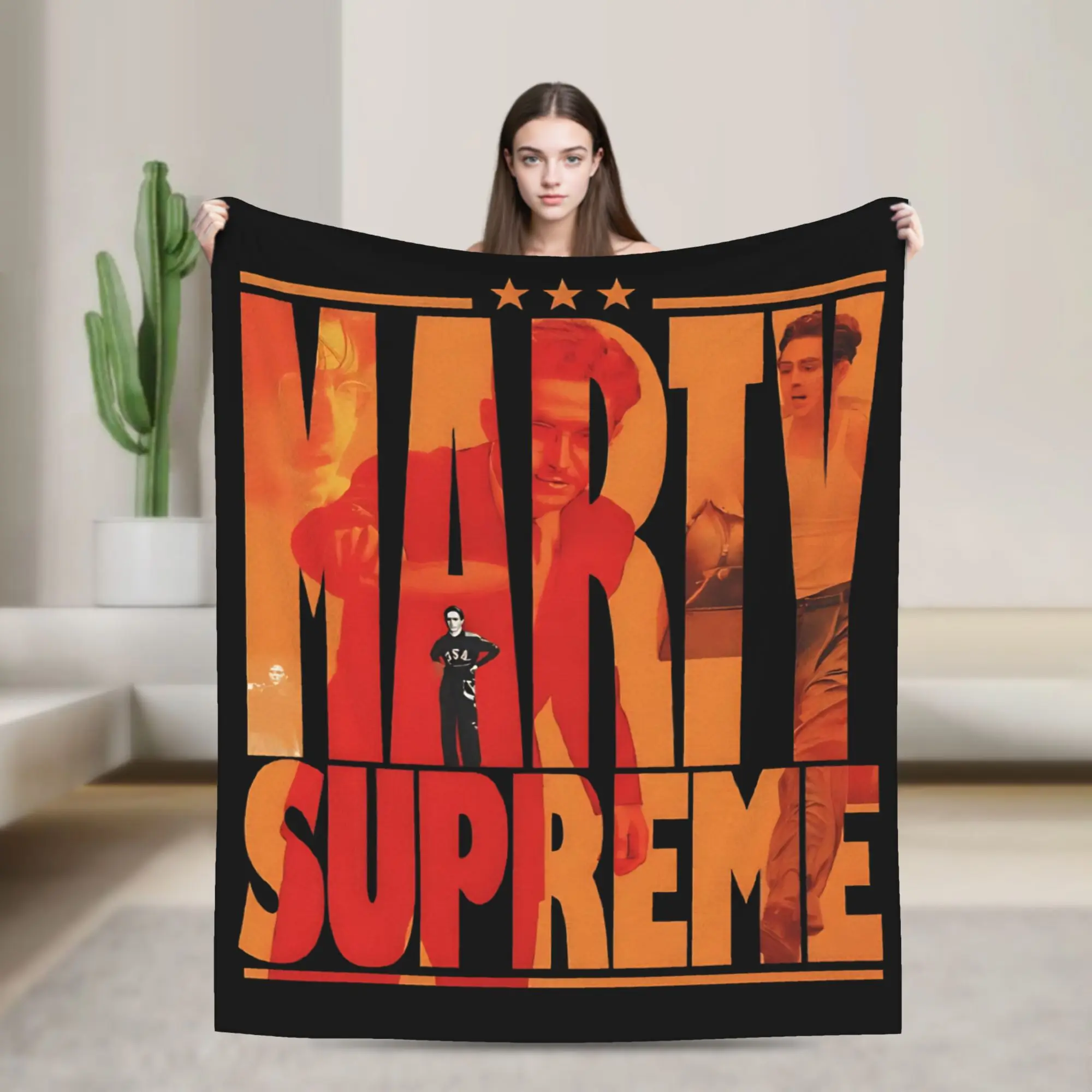 

Marty Supreme Movie Flannel Blanket Awesome Throw Blankets for Sofa Bedding Lounge 125*100cm Quilt,